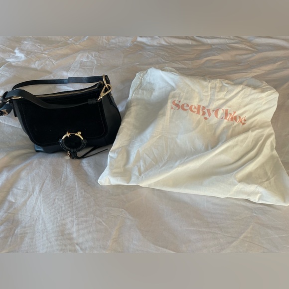 See by Chloe small Joan bag, black leather and suede. Pristine, only used once - Picture 3 of 9